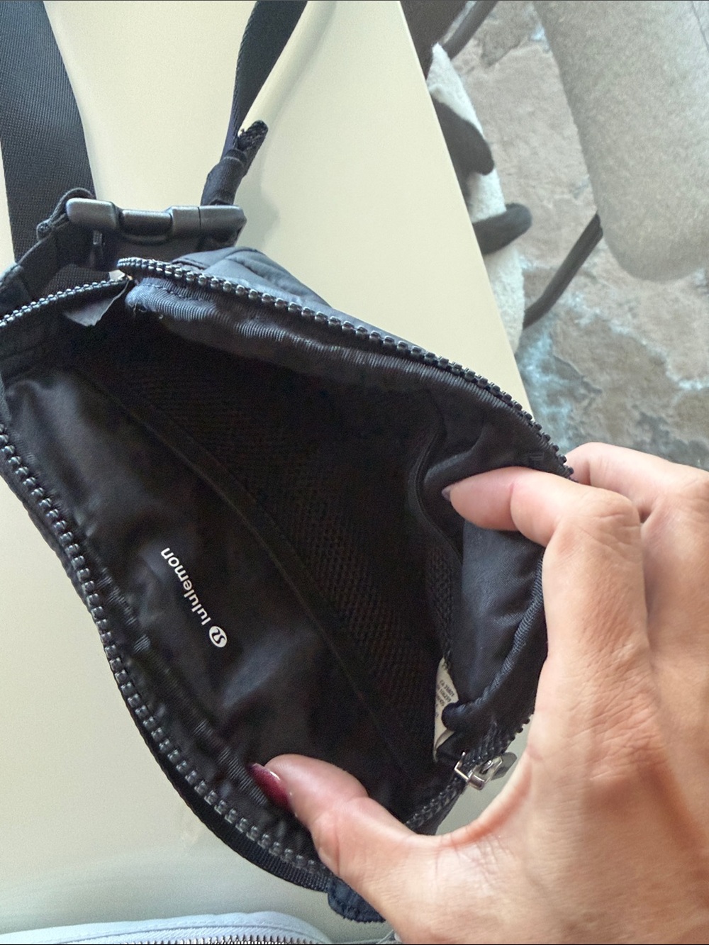 TWO lululemon athletica Crossbody Belt Bags - black and white - Picture 5 of 9